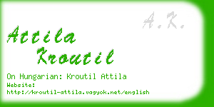 attila kroutil business card